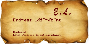 Endresz Lóránt névjegykártya